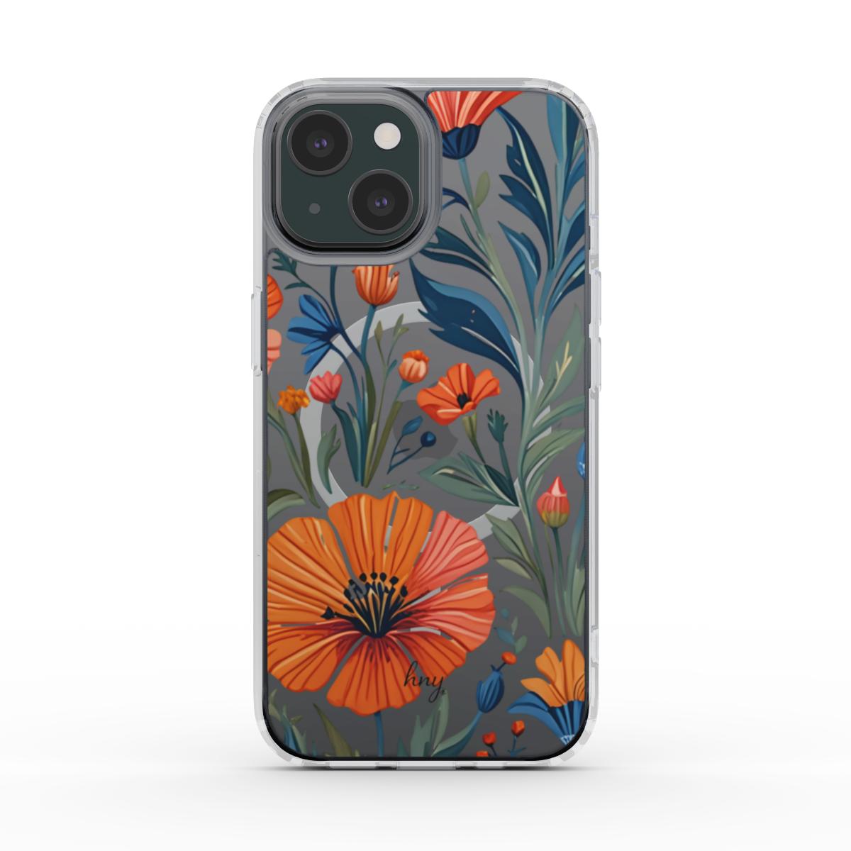 Coral Garden MagSafe Clear Apple iPhone Case